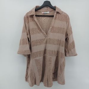 Free People Beach Romper striped with pockets Size Medium